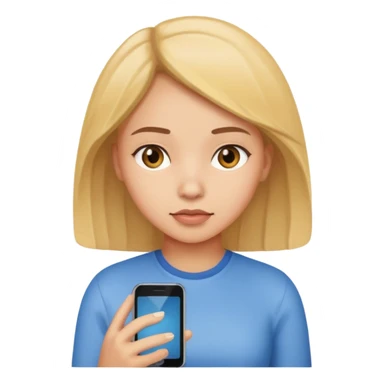 Girl watching phone  sticker