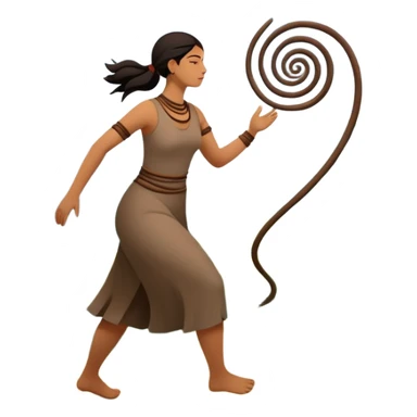 una figura humana sencilla como pintura rupestre caminando hacia una montaña la montaña hecha con líneas curvas primitivas
un animal totémico minimal 
un espiral tipo energía ancestral de fondo 
una mano prehistórica adaptada a ícono
Con una runa moderna inspirada en naturaleza sticker