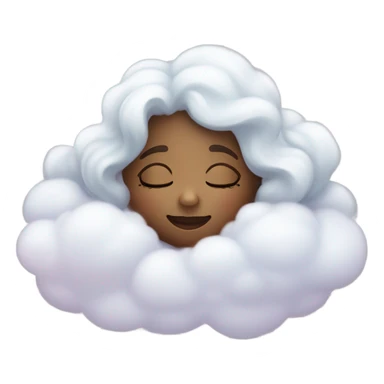 Girl dreaming on a cloud sticker
