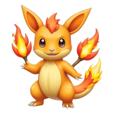 Victini-Pichu-Charmander-Fakémon-hybrid-creature (full body)  sticker