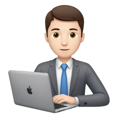 male HR assistant, office worker with laptop, no headset sticker