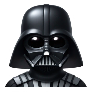 Darth Vader winking and sending a black heart with lips sticker