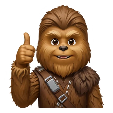 a wookiee giving thumbs up sticker