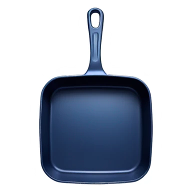 Realistic empty metallic navy blue baking pan with handles sticker