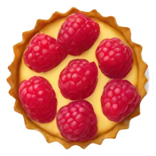 tartlet with raspberries top view sticker