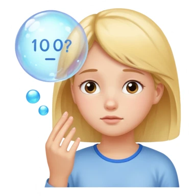determined shy girl who is dreaming of 100% on her exam (in a dream bubble) sticker