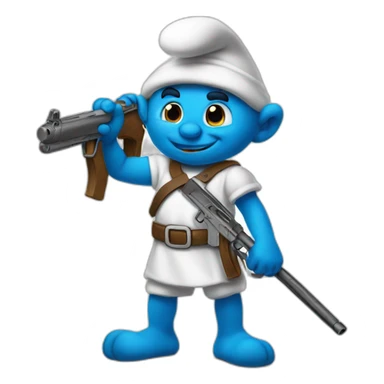 Smurfs with armes sticker