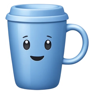 blue coffee cup aesthetic sticker