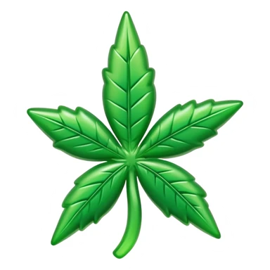 generate an emoji-style image of a gusher gummy shaped like a marijuana flower sticker