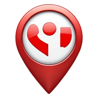 red map location pin sticker