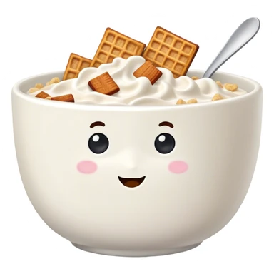 Yogurt with cinnamon toast crunch cereal sticker