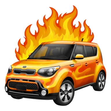 Kia soul on fire sticker