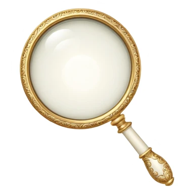 glowing white victorian magnifying glass sticker