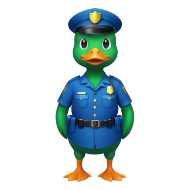 Police green duck full body sticker