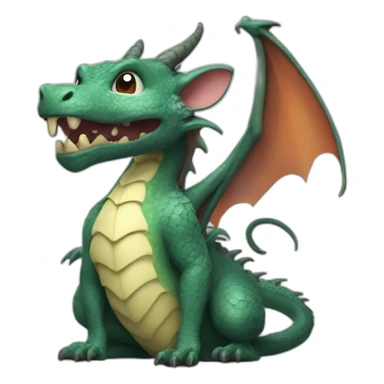 Une souris sur le dos d'un dragon sticker