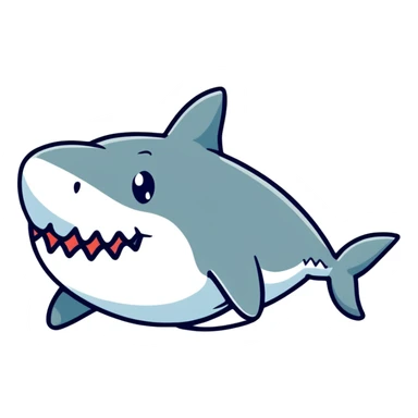 shark wearing a top hat sticker