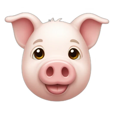 Cochon avec oreilles de chat sticker