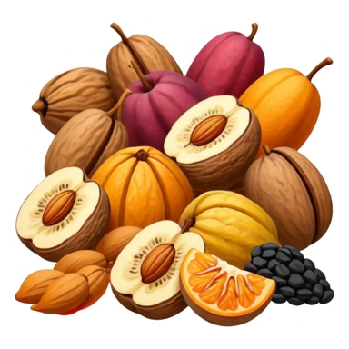 A pack of nuts and dried fruits snack sticker