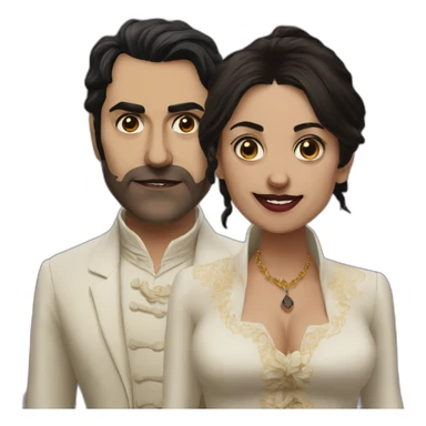 lazlo and Nadia from what we do in the shadows sticker
