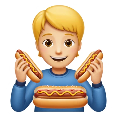 Eating five hotdogs sticker