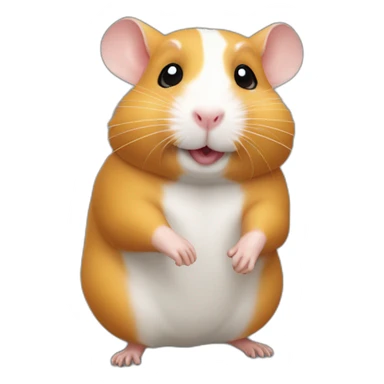 hamster sur un cochon d’Inde sticker