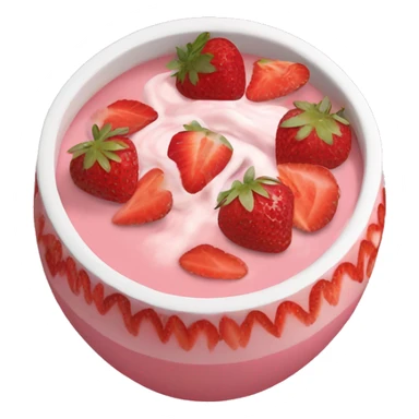 Strawberry smoothie bowl sticker