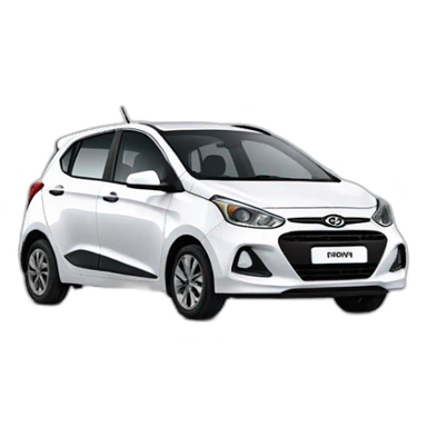 White Hyundai Grand i10  sticker