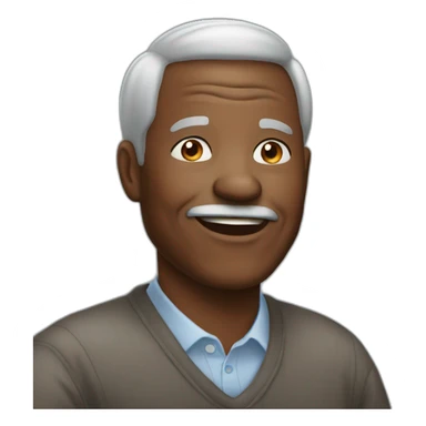 senior black man in love sticker