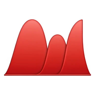 down going red graph sticker
