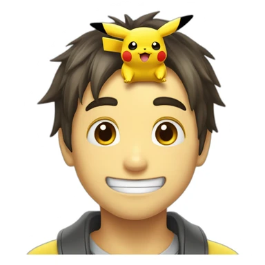 Tête de pikachu qui pleure de rire sticker