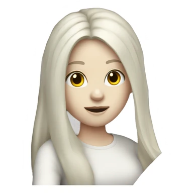 Pale girl with long black hair driving a car sticker