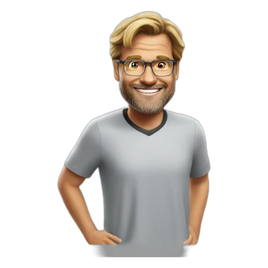 jurgen Klopp angel smile sticker