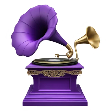 Purple gramophone sticker