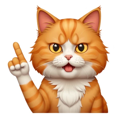 cat showing middle finger  sticker