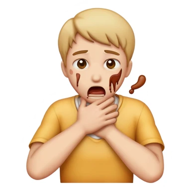 Choking emote sticker