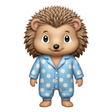 hedgehog in pajama sticker