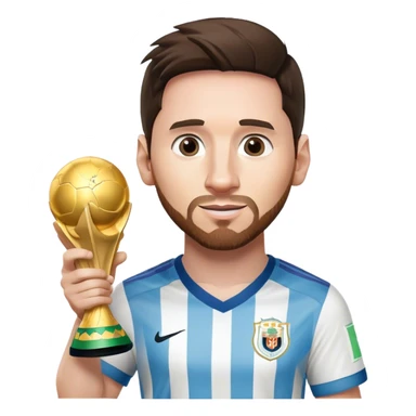 Lionel Messi with World Cup sticker