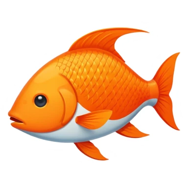 fish in ios style minimalistic sticker