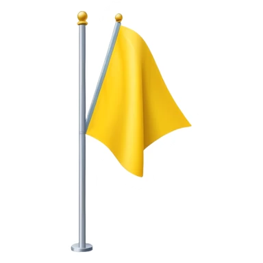 Make a yellow colour triangular flag emoji spreading upward sticker