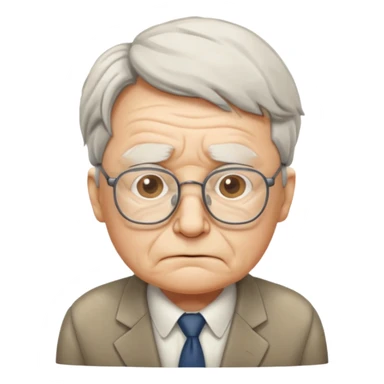 bored old office worker sticker