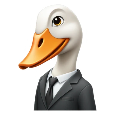 Goose wearing a suit sticker