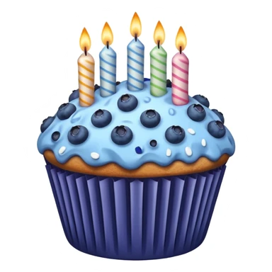 Blueberry Muffin celebrating birthday. Make sure it actually looks like a muffin with candles  sticker