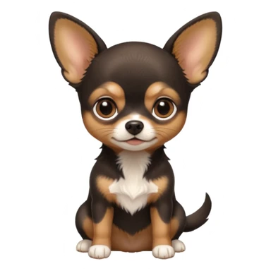  black-black   baby Chihu dog sticker