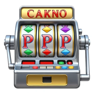 Slot machine, classic, 5 reels, nothing written on it, the symbols shown are not 7s, but in order letters P, R, O, P, O sticker