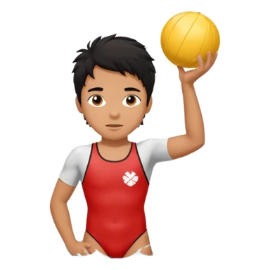 Lifeguard Teenager with Black messy hair saving lives sticker