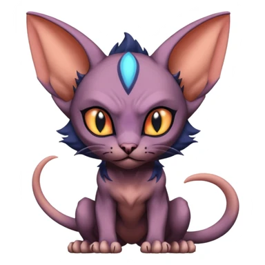 Noivern-Sphynx-Noibat-Torracat-Lykoi-fusion sticker