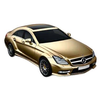 Mercedes CLS w219 gold on dinamic sticker