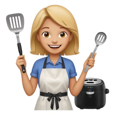 Air fryer Laughing historically sticker