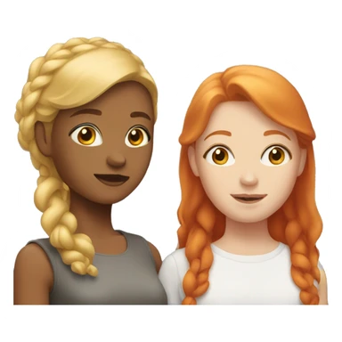 blonde girl and red-headed girl sticker
