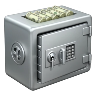 Money safe with money  sticker